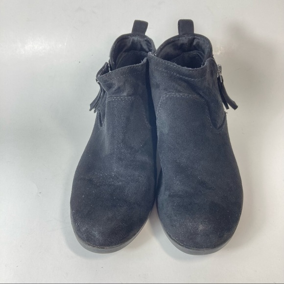 4/$25 Arizona Suede Black Zip Booties Size 6.5 - Picture 9 of 9